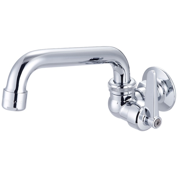 Wall Mount Pot Filler, NPT, Wallmount, Polished Chrome, Number of Holes: 1 Hole